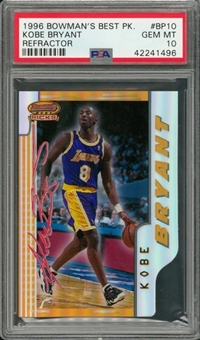 1996/97 Bowmans Best Picks Kobe Bryant Refractor #BP10 Rookie Card – PSA GEM MT 10